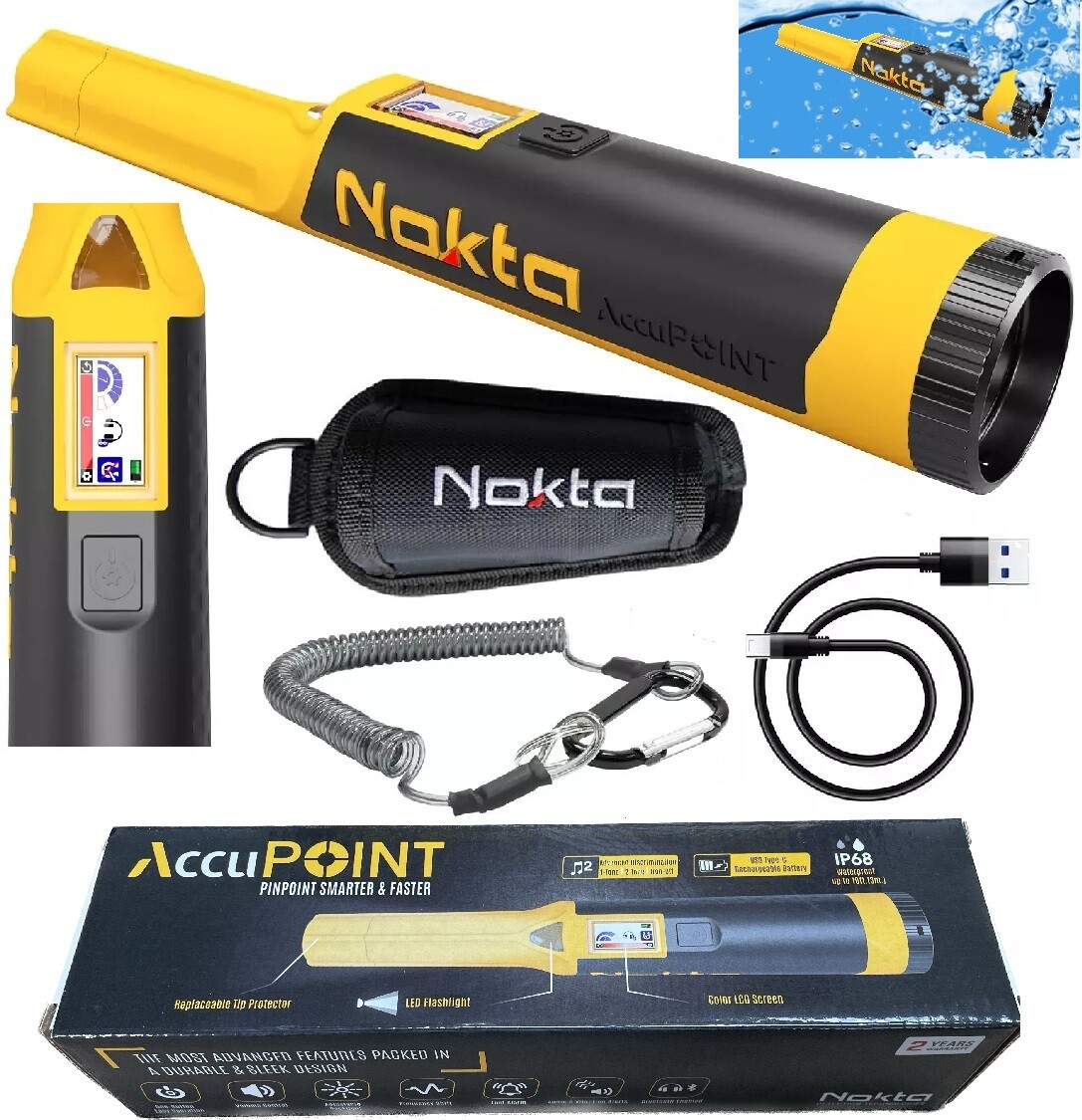 Nokta AccuPOINT Metal Detector Pinpointer, Bluetooth & Waterproof Pointer