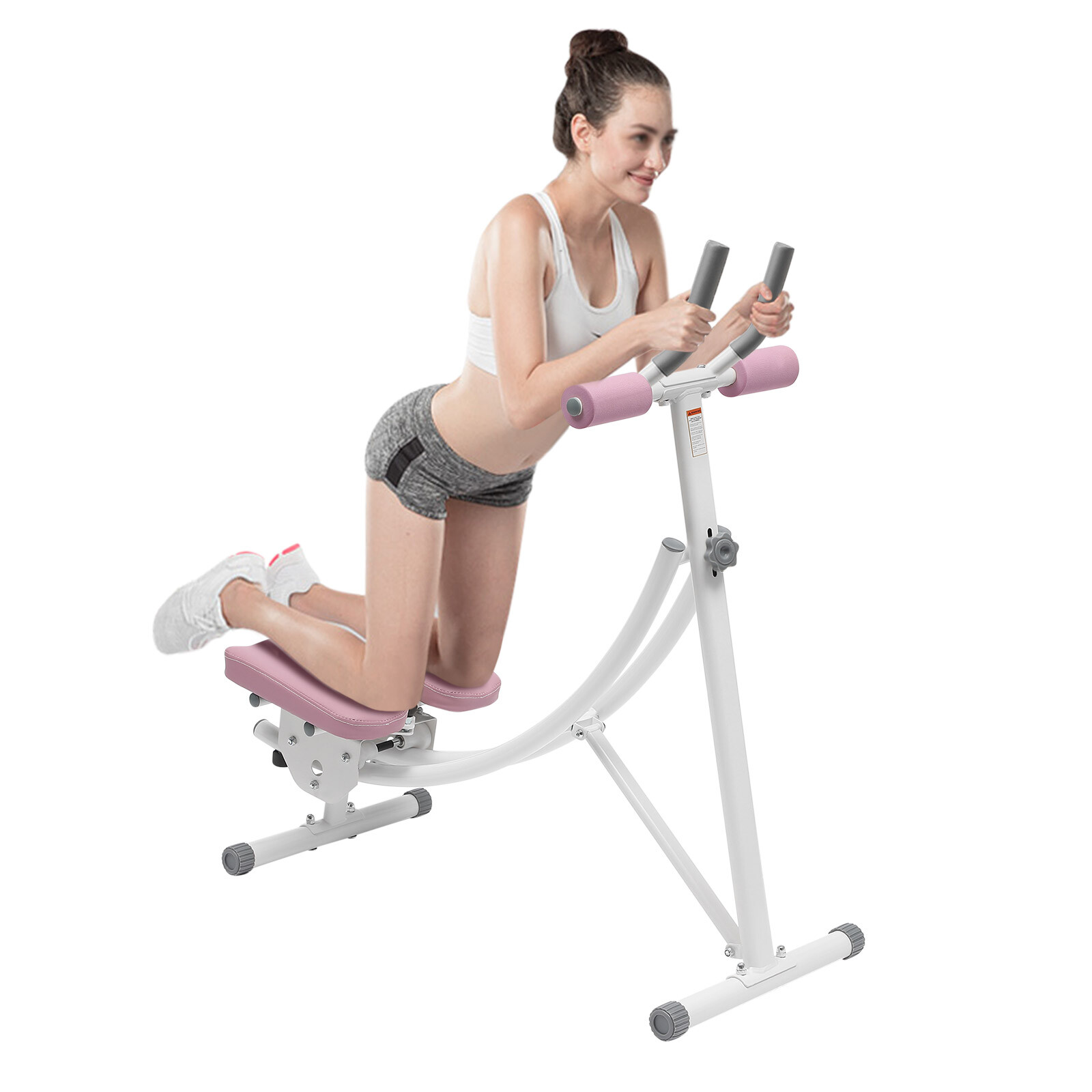 Foldable AB Machine AB Cruncher Abdominal Workout Sit Up Bench Core Toner Shaper