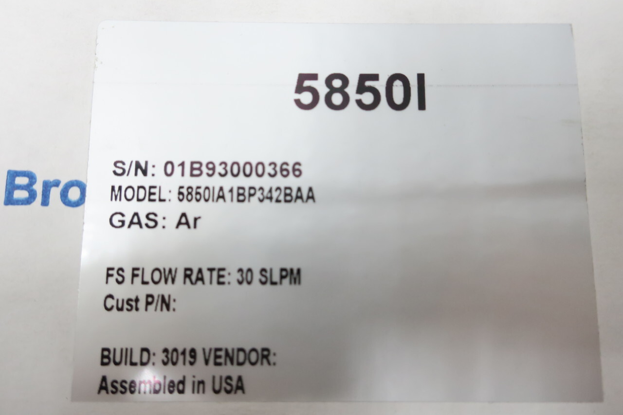Brooks Instrument 5850IA1BP342BAA Mass Flow Controller 30slpm