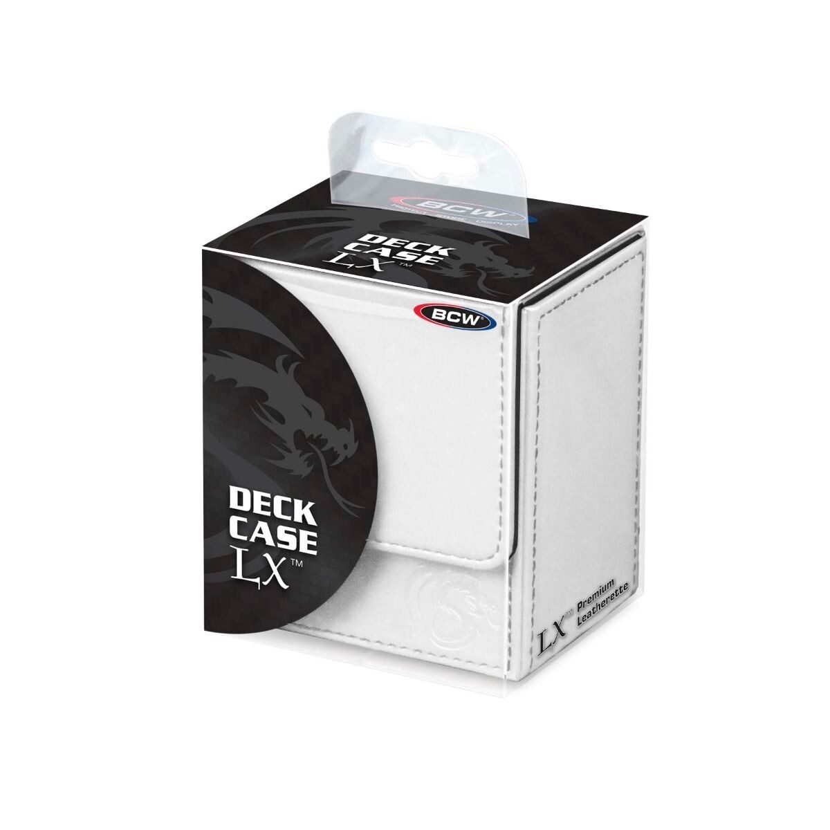 1 BCW White With Gray Stitch LX Deck Case