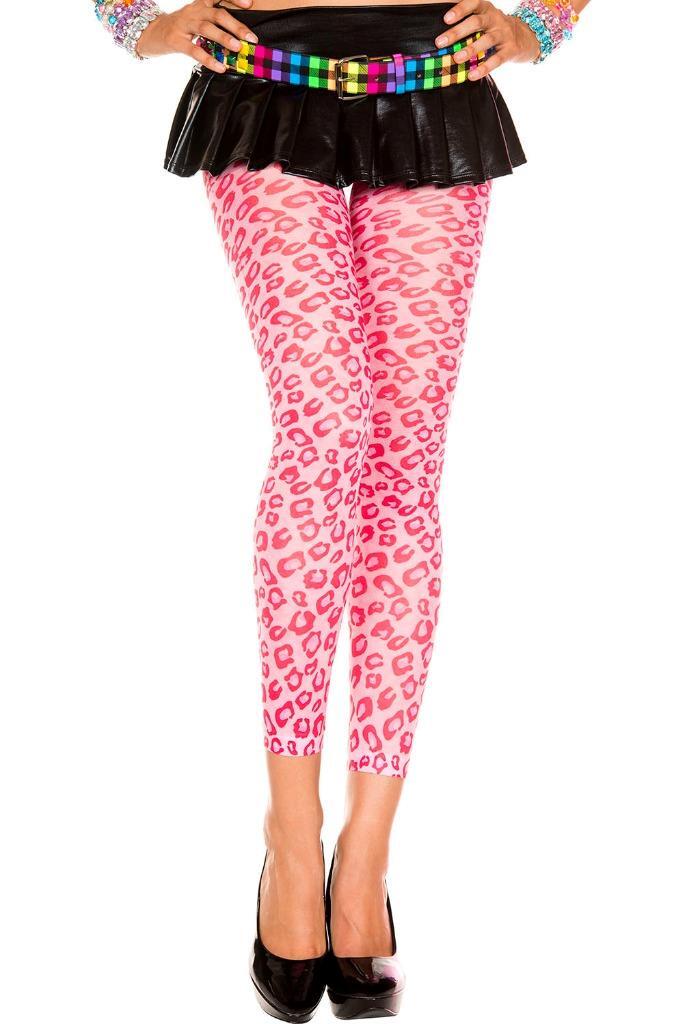 sexy MUSIC LEGS opaque CHEETAH cat FOOTLESS leggins PANTYHOSE stockings TIGHTS