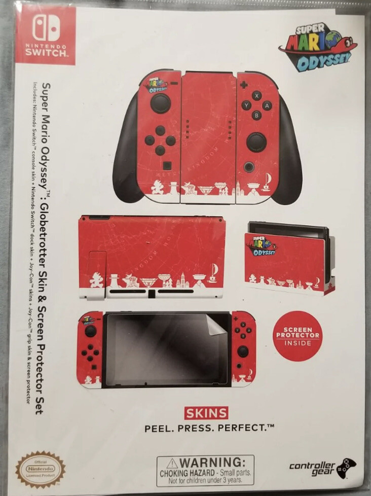 Nintendo Switch Vinyl Skin Super Mario Bros. Decal Sticker & Screen Protector