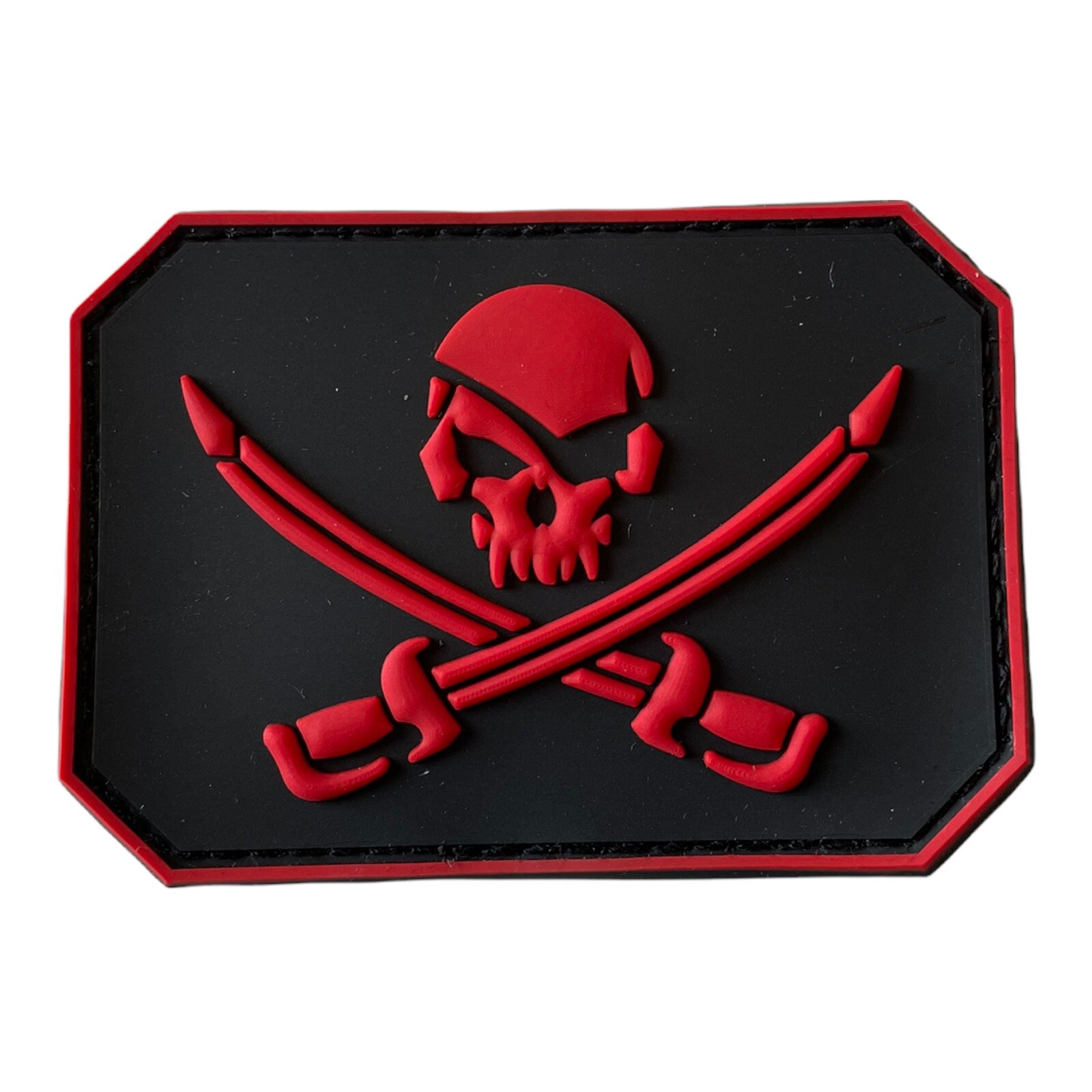 Pirate Jolly Roger Sword Skull 3D Rubber Patch Tactical