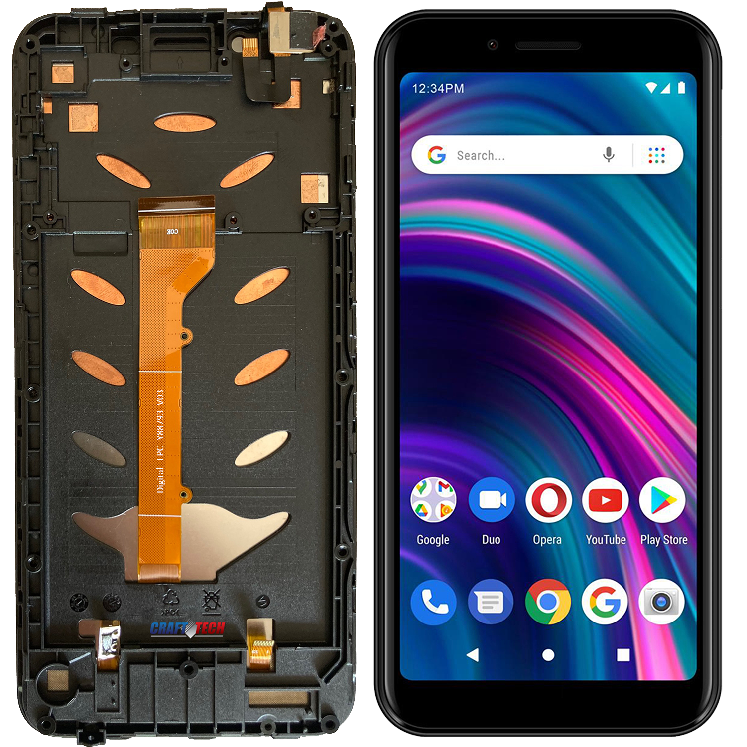 FOR BLU C5L MAX LCD 5.7" Display Touch Screen Digitizer + Front housing
