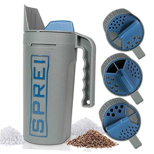 Spot Spreader 80 oz Handheld Shake Dispenser for Salt, Seed, Grass and Garden