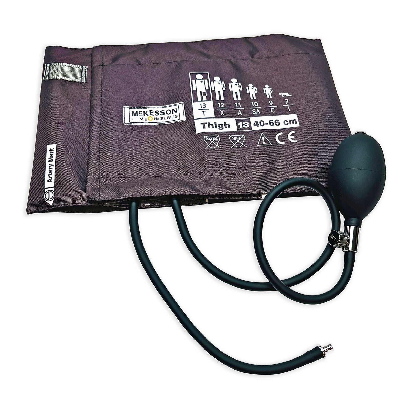 McKesson LUMEON Thigh Cuff Leg Reusable Blood Pressure Cuff and Bulb 1 per Box