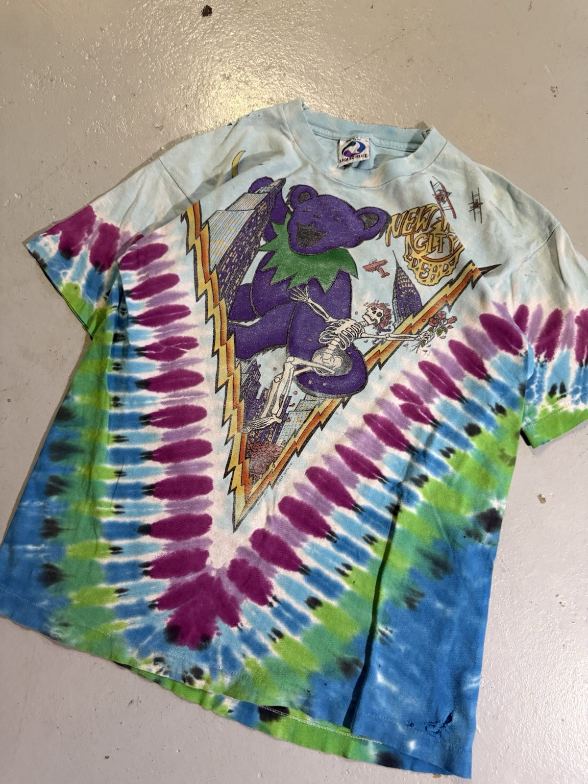 Vintage 1993 Grateful Dead New York City Dead King Kong Bear Print XL T-shirt