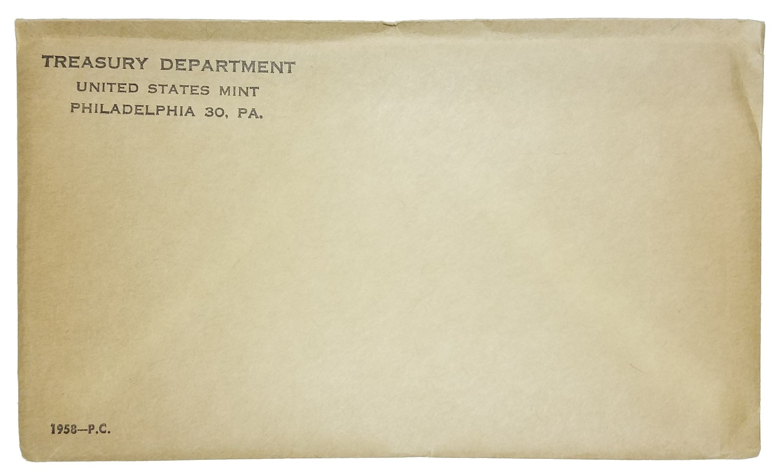 1958 US Mint Silver Proof Set Original Flat Pack Envelope ~ SEALED & UNOPENED #7