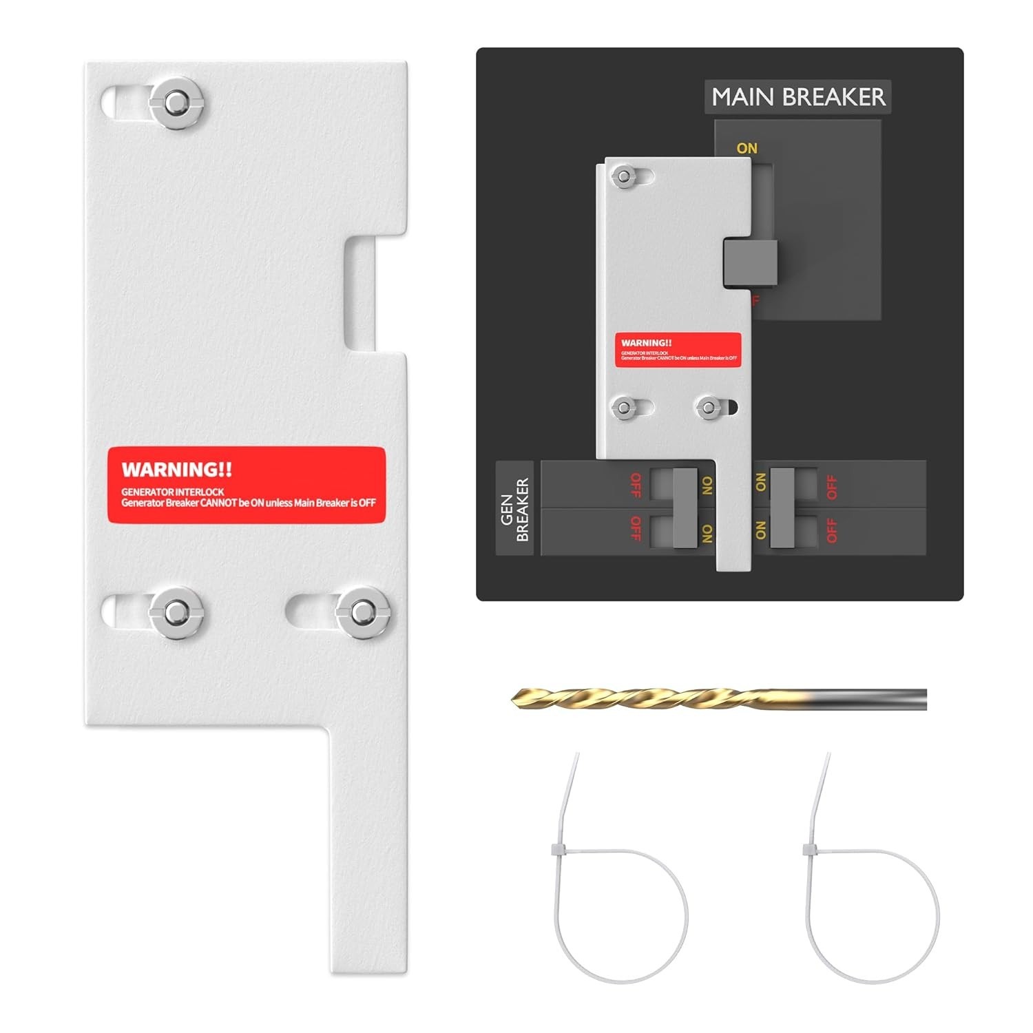 Generator Interlock Kit Compatible with GE General Electeric 150 or 200 Amp P...