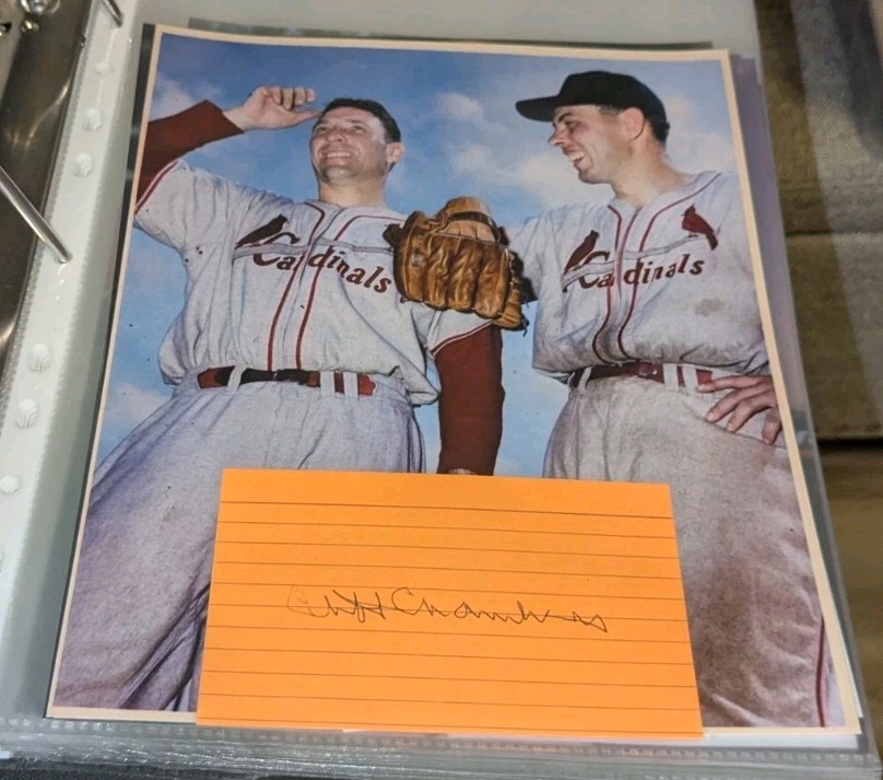 Cliff Chambers St. Louis Cardinals Signed Cut With 8x10 Photo W/Our COA