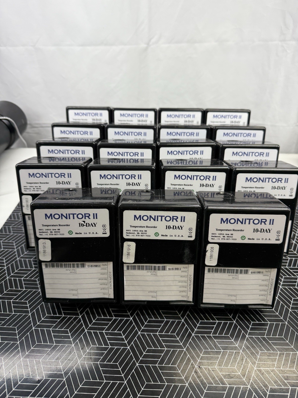 Lot Of 19  Monitor II 10-Day Transit Temperature Recorders - Monitor 2