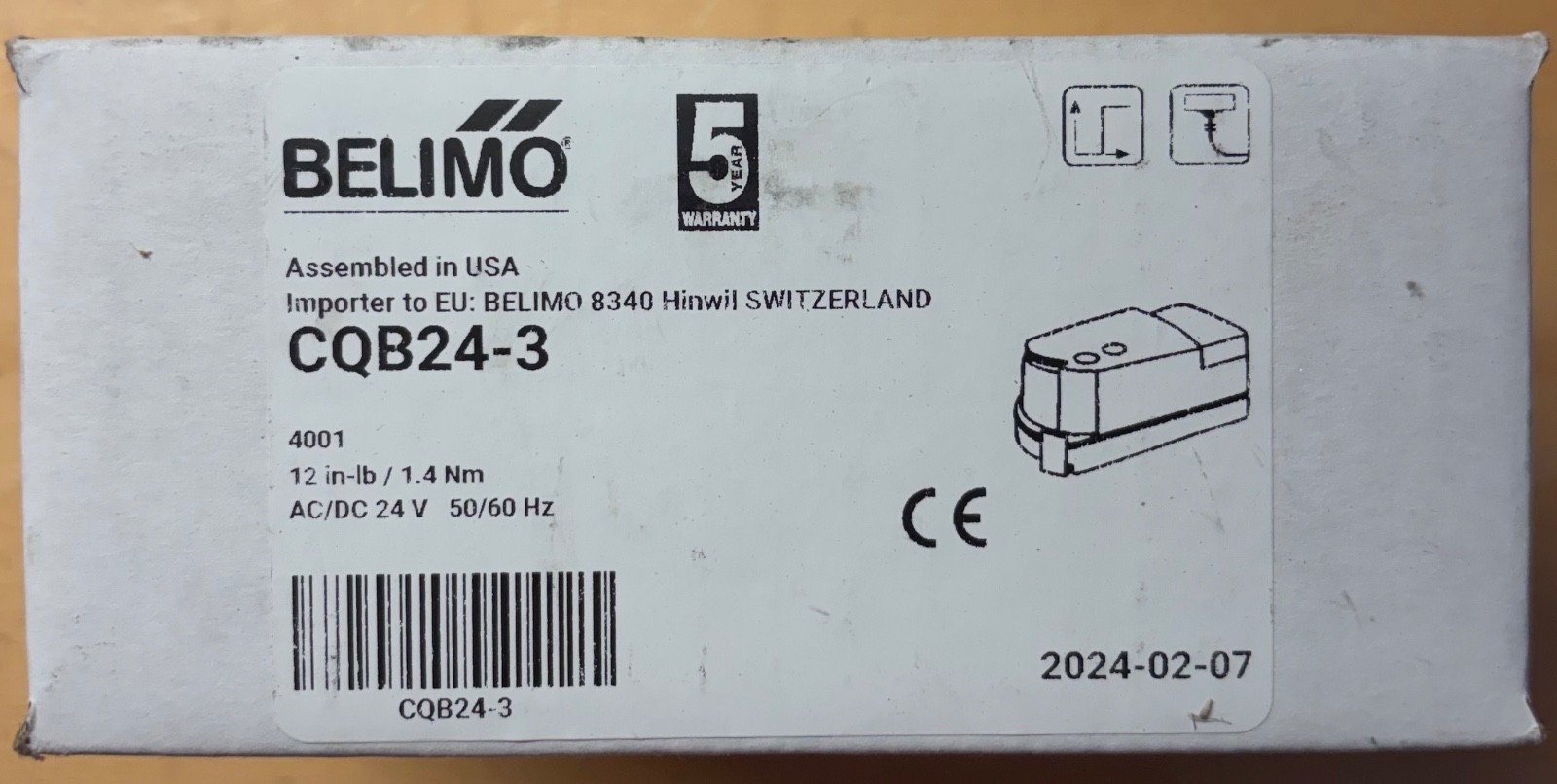 Belimo CQB24-3 Actuator New In Box
