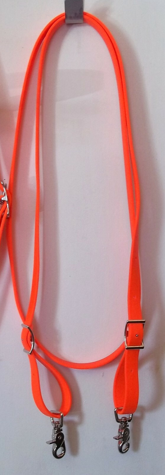 7' 6" Reins Loop Rein Orange Beta Biothane Barrel Race Roping Reins Trail Pony