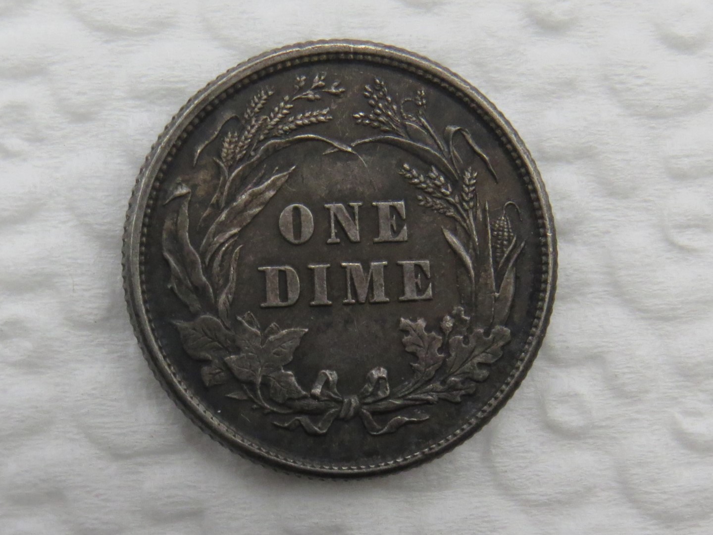 1892 P Barber Dime - AU - Beautiful Dark Toning - Sharp Strike