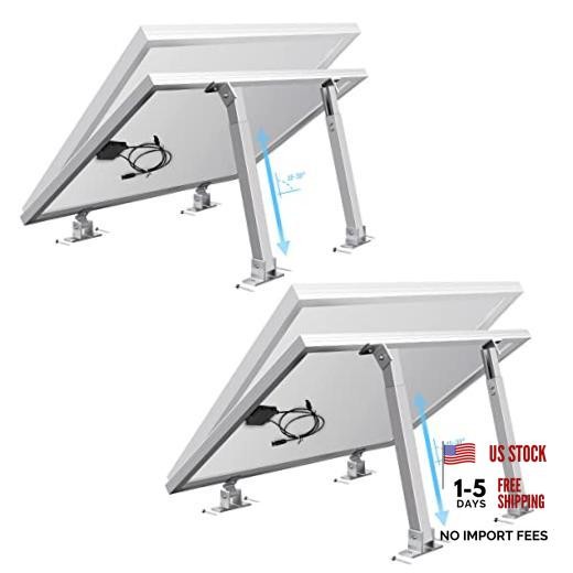 2 Sets (4Pcs) Solar Panel Mounting Brackets - Adjustable Solar Panel Tilt