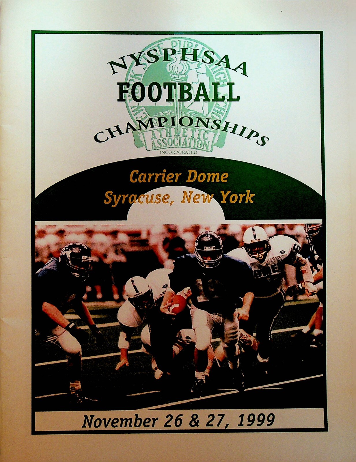 NYSPHSAA Football Championships Program 1999 Webster Troy Lackawanna Clymer