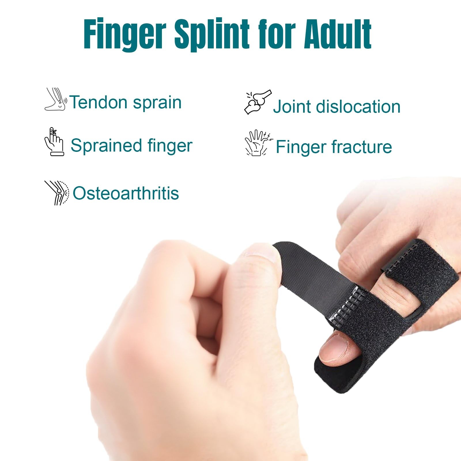 2 Pcs Finger Splint Trigger Finger Splint Brace for Thumb Index Middle Ring