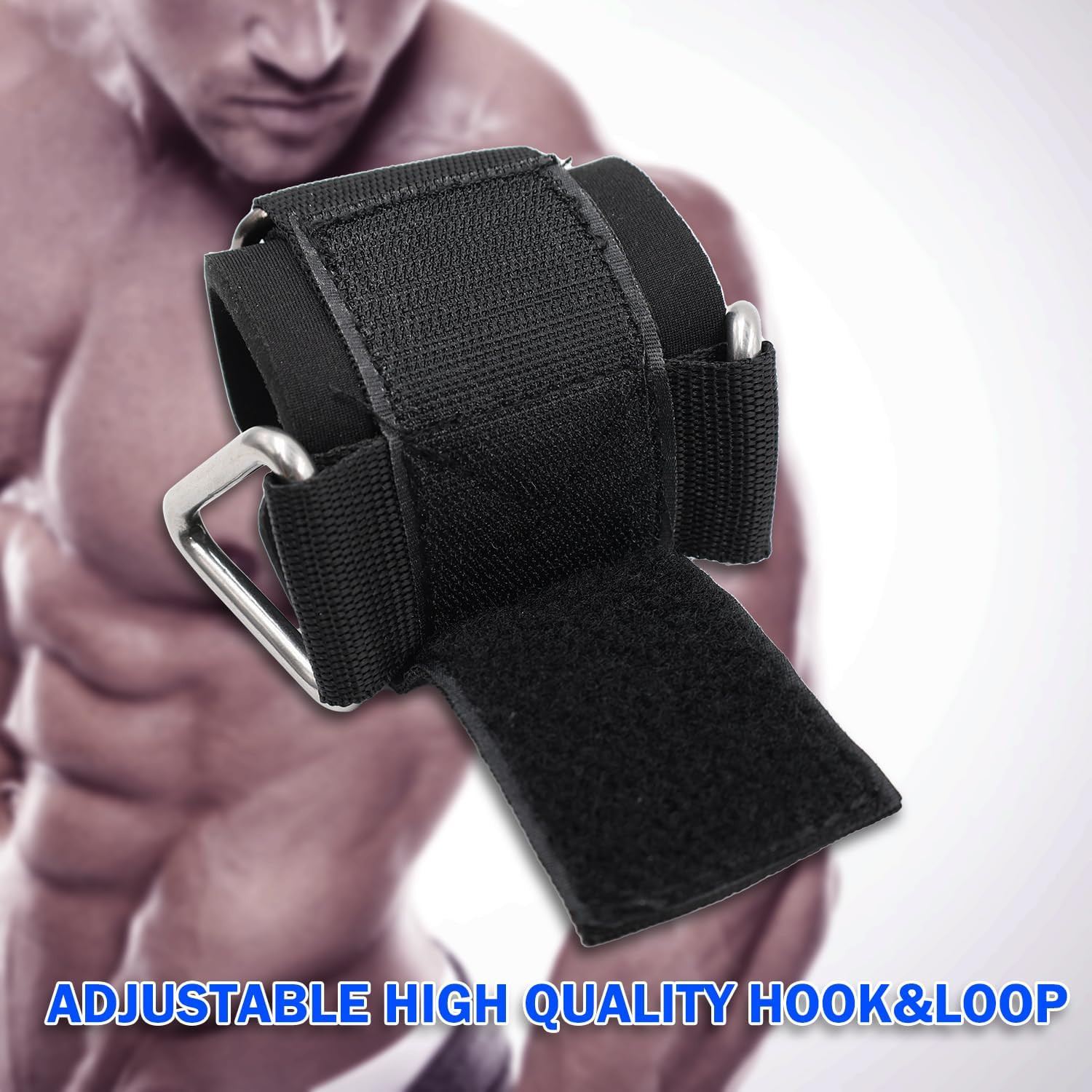 Padded Adjustable Wrist Cuffs for Cable Machine Strength Training