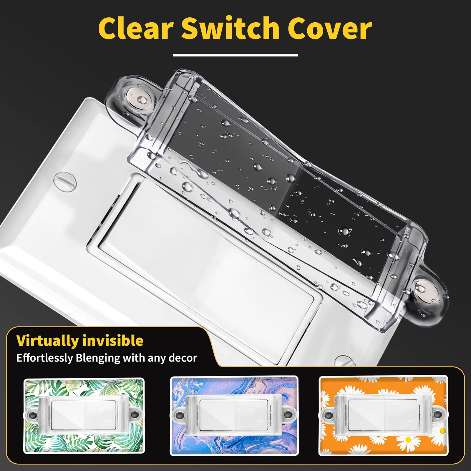 Flat Wall Switch Guard, proof Cover, Clear