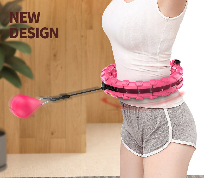 Weighted Fitness Hoop for Core Workout – Adjustable Exercise Hoop – Fast US Ship
