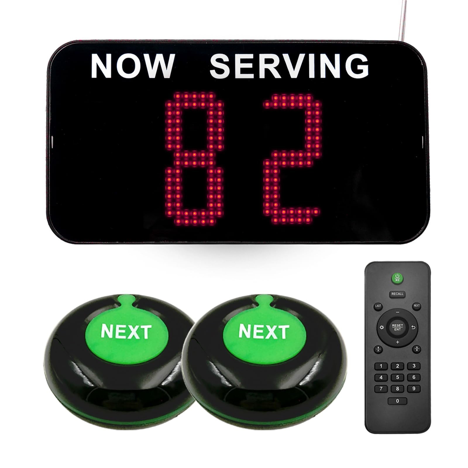 Now Serving Number System Take a Number System Number Calling System with 2 D...