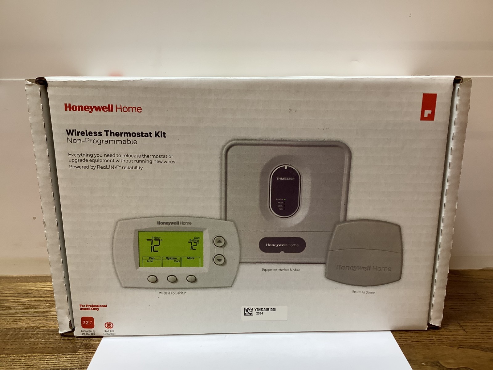 NEW Honeywell RedLINK FocusPro Non-Programmable Thermostat Kit, YTH5320R1000