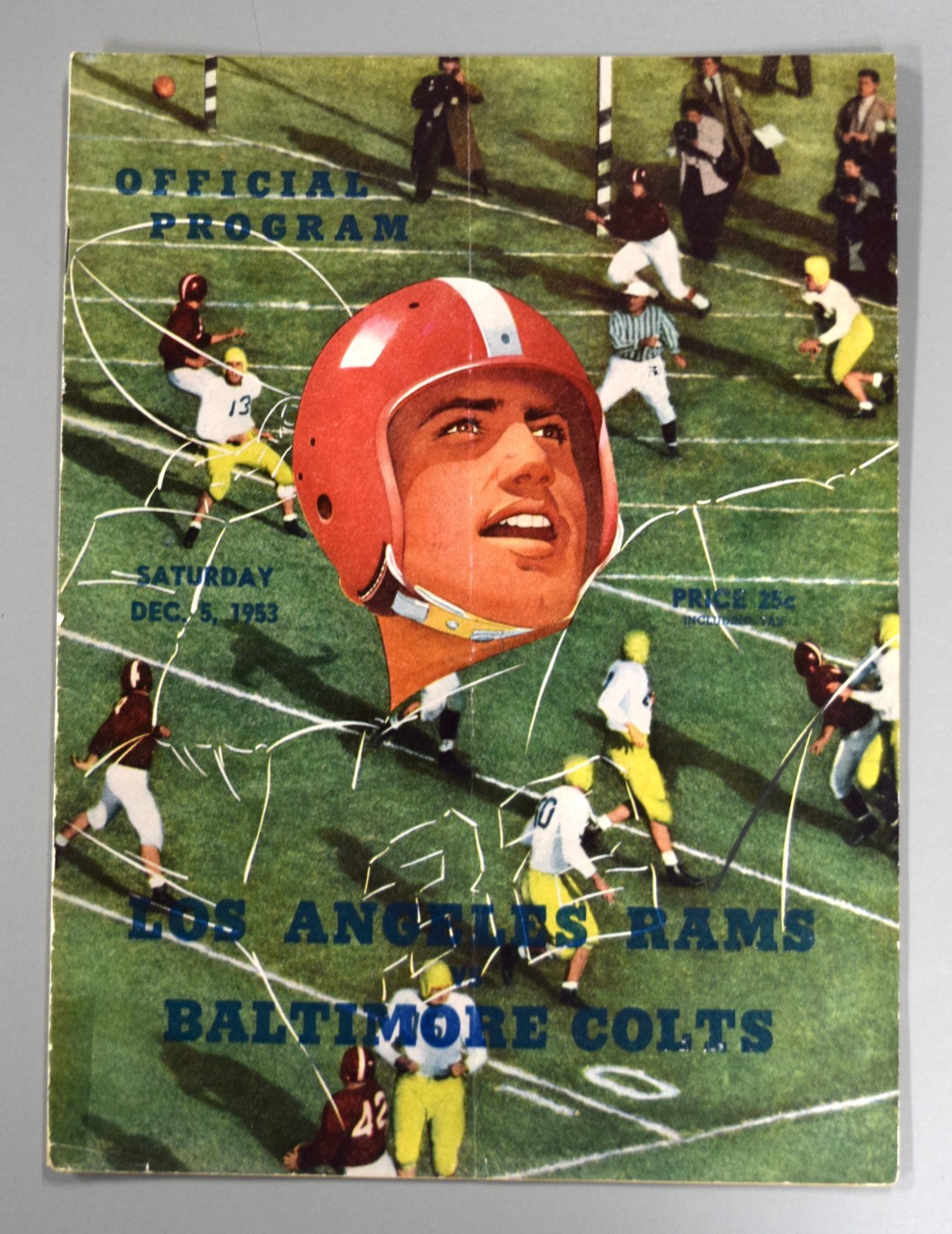 Los Angeles Rams Vs. Baltimore Colts December 5th 1953 Official Game Program