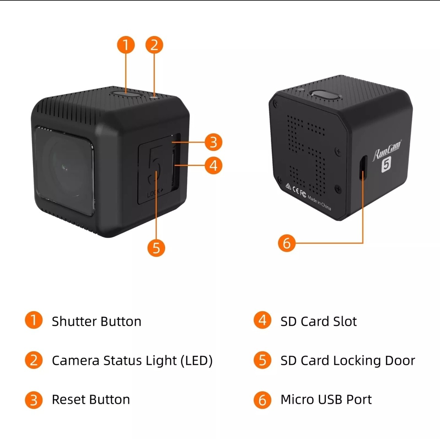 5 4K Action Camera: Small Cube HD Cam for FPV Drone Airsoft Motorcycle...