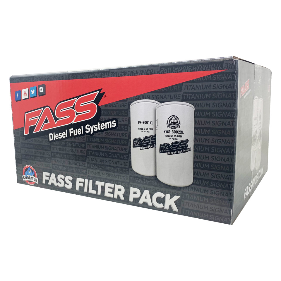 FASS Fuel XL Filter Pack Contains (1) XWS-3002 XL & (1) PF-3001 XL #FP3000XL