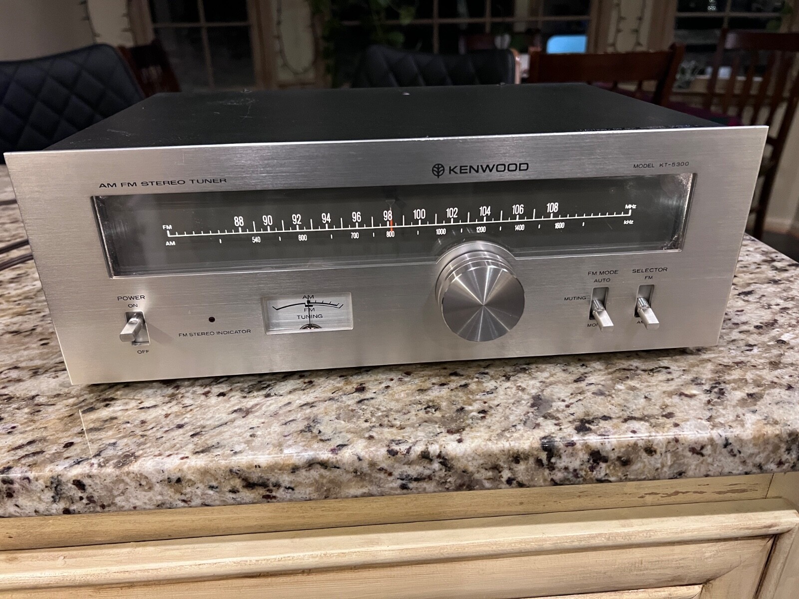 Vintage Kenwood KT-5300 AM/FM Stereo Tuner -Beautiful-Tested- Working