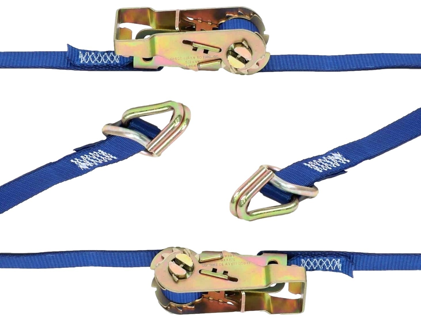 2 Lot Kinedyne 711281/45PK 1"x12ft Blue Ratchet Tie Down Strap J Hook 2500lbs