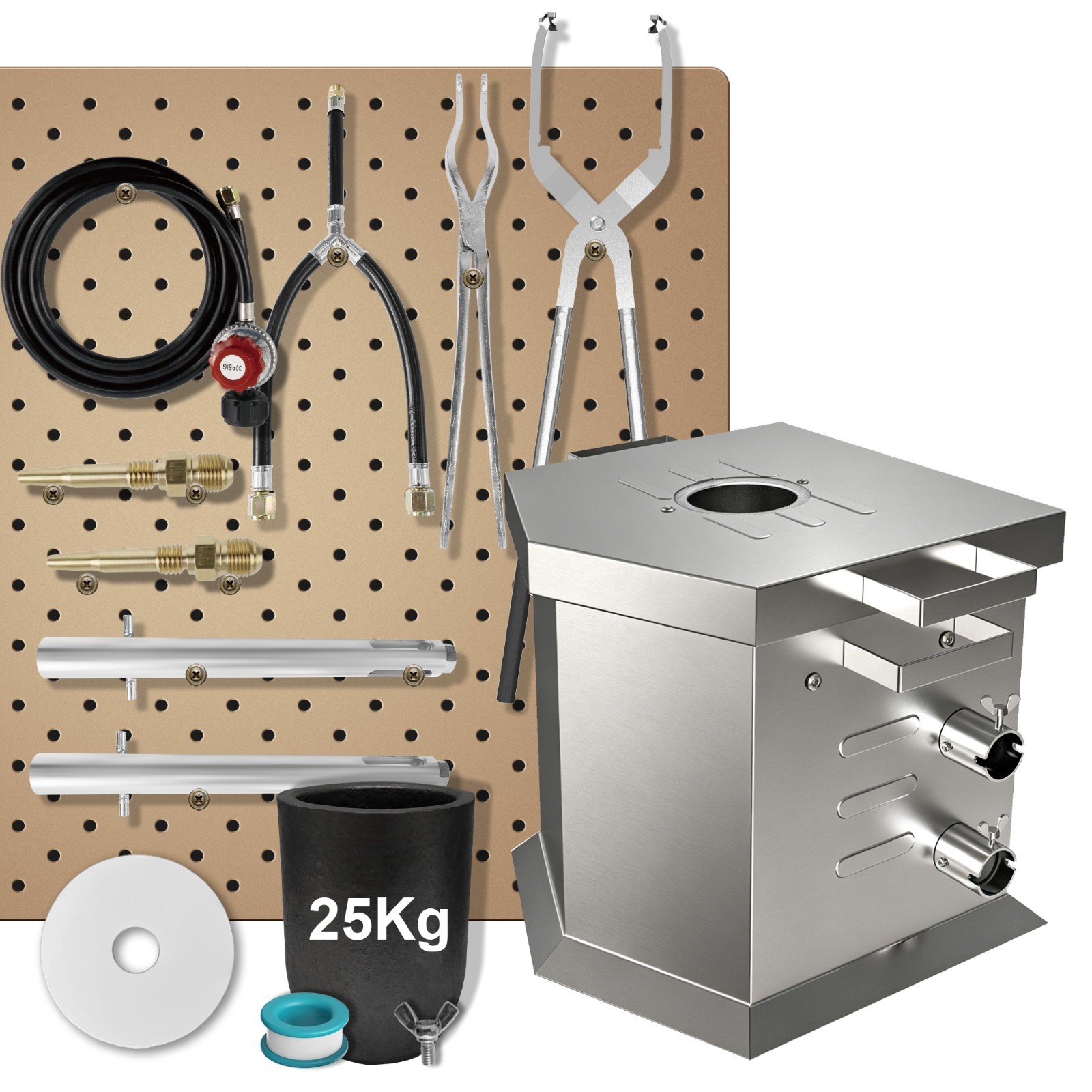 CANALHOUT 25KG/55lbs Propane Melting Furnace Kit for Melting Casting, Heavy-duty