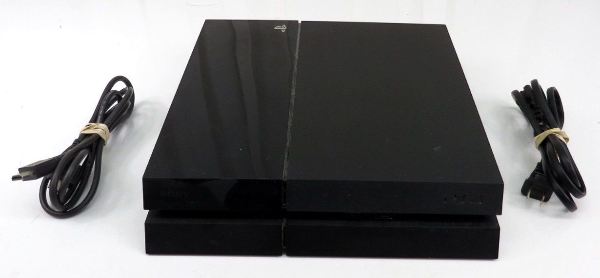 Sony PlayStation 4 PS4 500GB Jet Black Console Gaming System CUH-1115A W/Cords