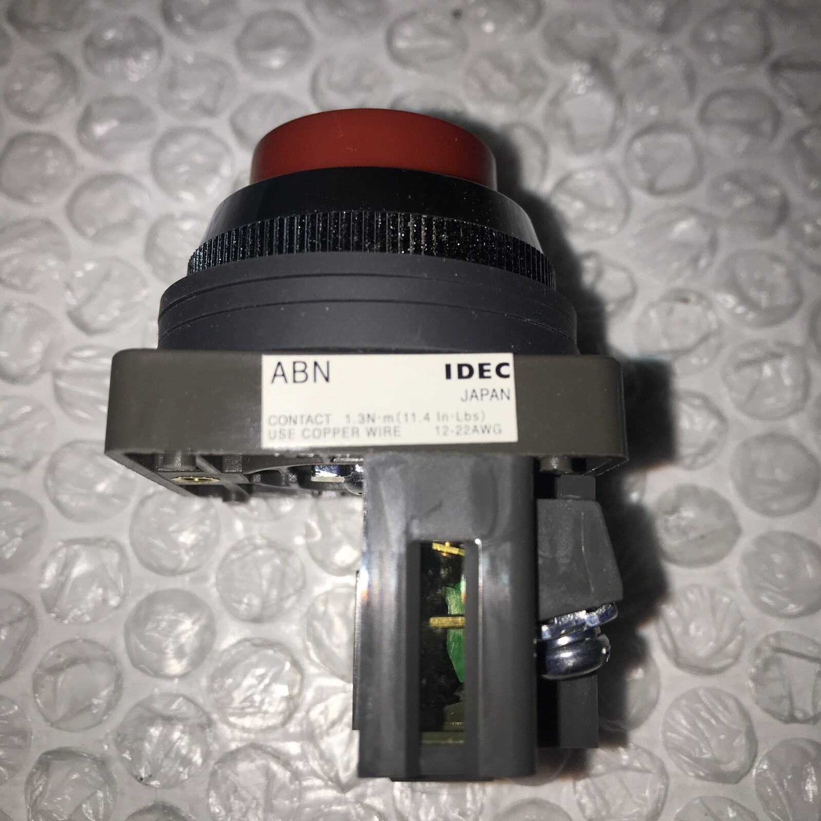 **NEW IDEC ABN210-R CONTROL UNIT PUSH BUTTON ROUND EXT. MOMEN#