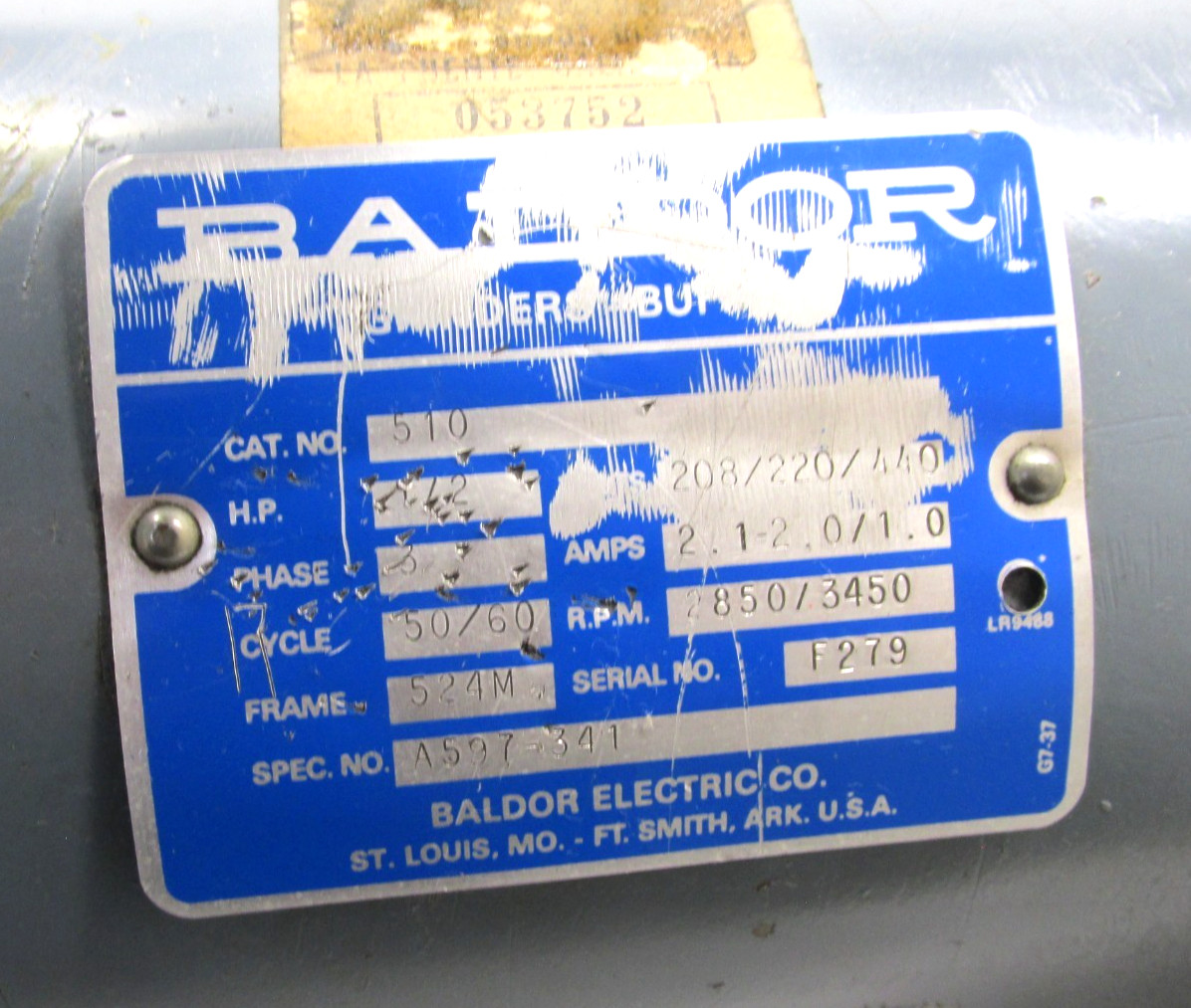 BALDOR 6'' CARBIDE TOOL GRINDER - #510