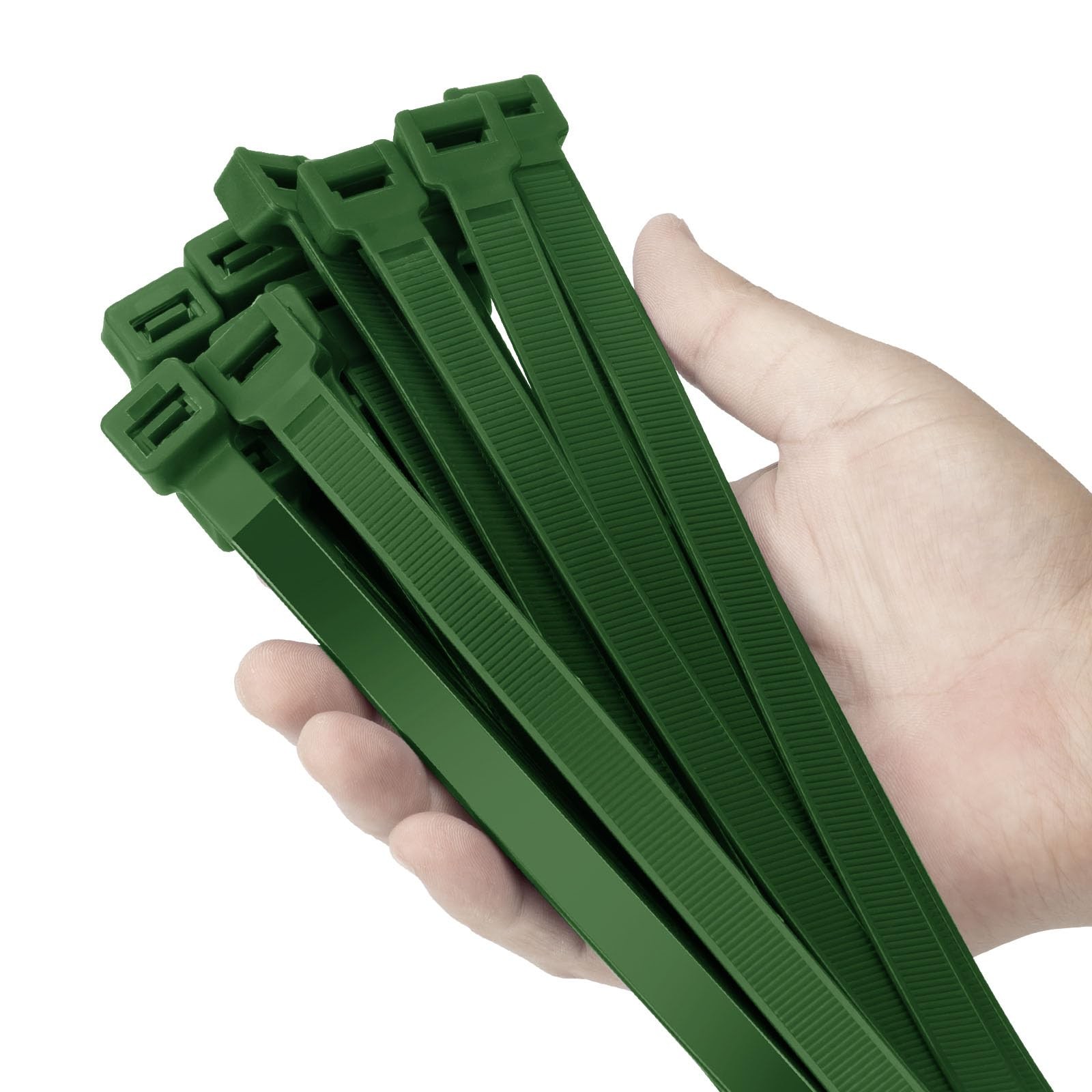 Armpow 24 inch Garden green Zip Ties Heavy Duty 50 PACK, 250 LBS Ultra Exclus...