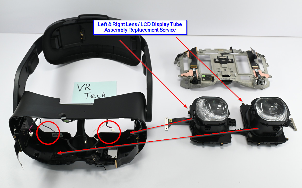 HTC Vive Focus 3 Left & Right Lens / LCD Display Tube Assembly Replacement