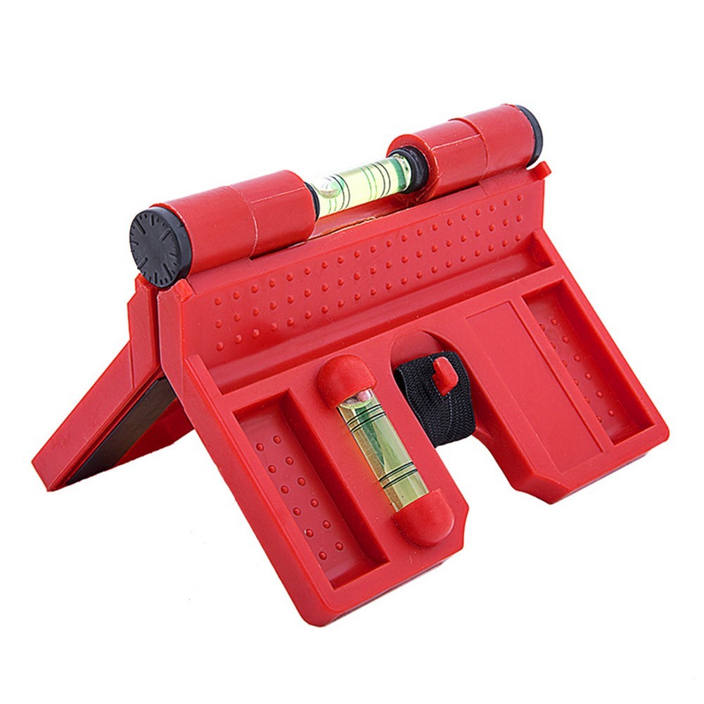 Fence Post Level Tool Versatile Adjustable Plastic Red Vertical 3 Vials