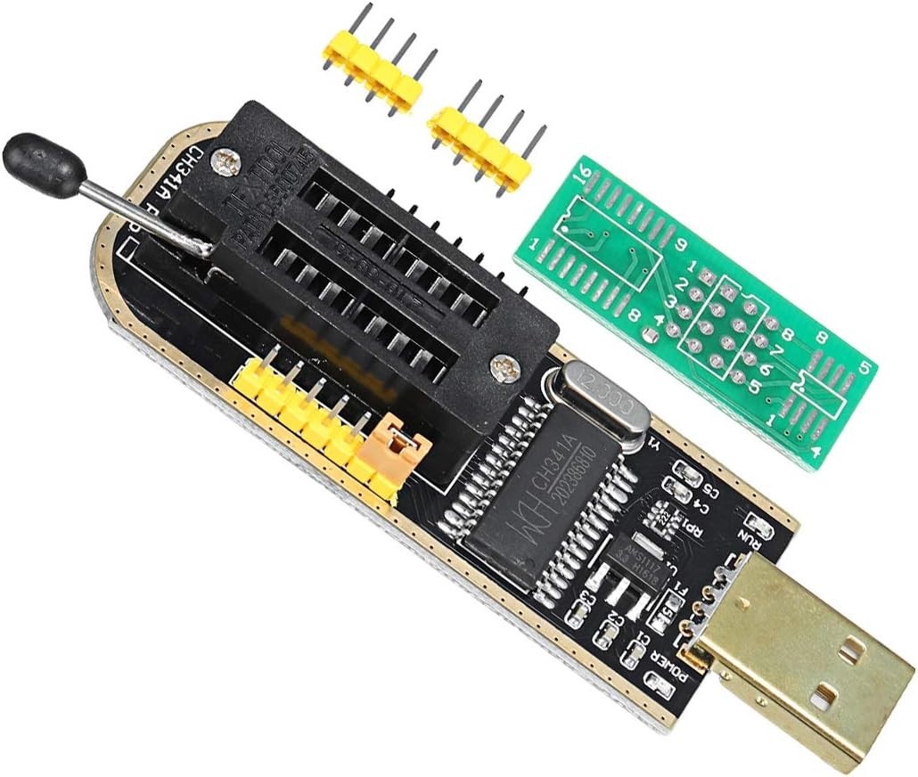 Efficient CH341A USB Programmer & SOIC8 Clip for In-Circuit EEPROM Programming