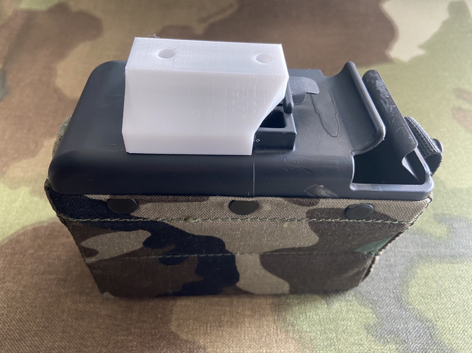 M249 100 Round Nut Sack Ammo Pouch Wall Mount – 3D Printed Display / Organizer