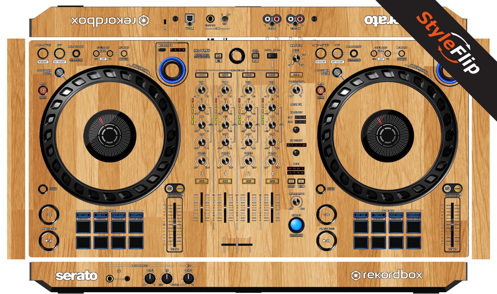 Pioneer DDJ-FLX6 Skin | Wood #5 | Protective Decal | StyleFlip Skins