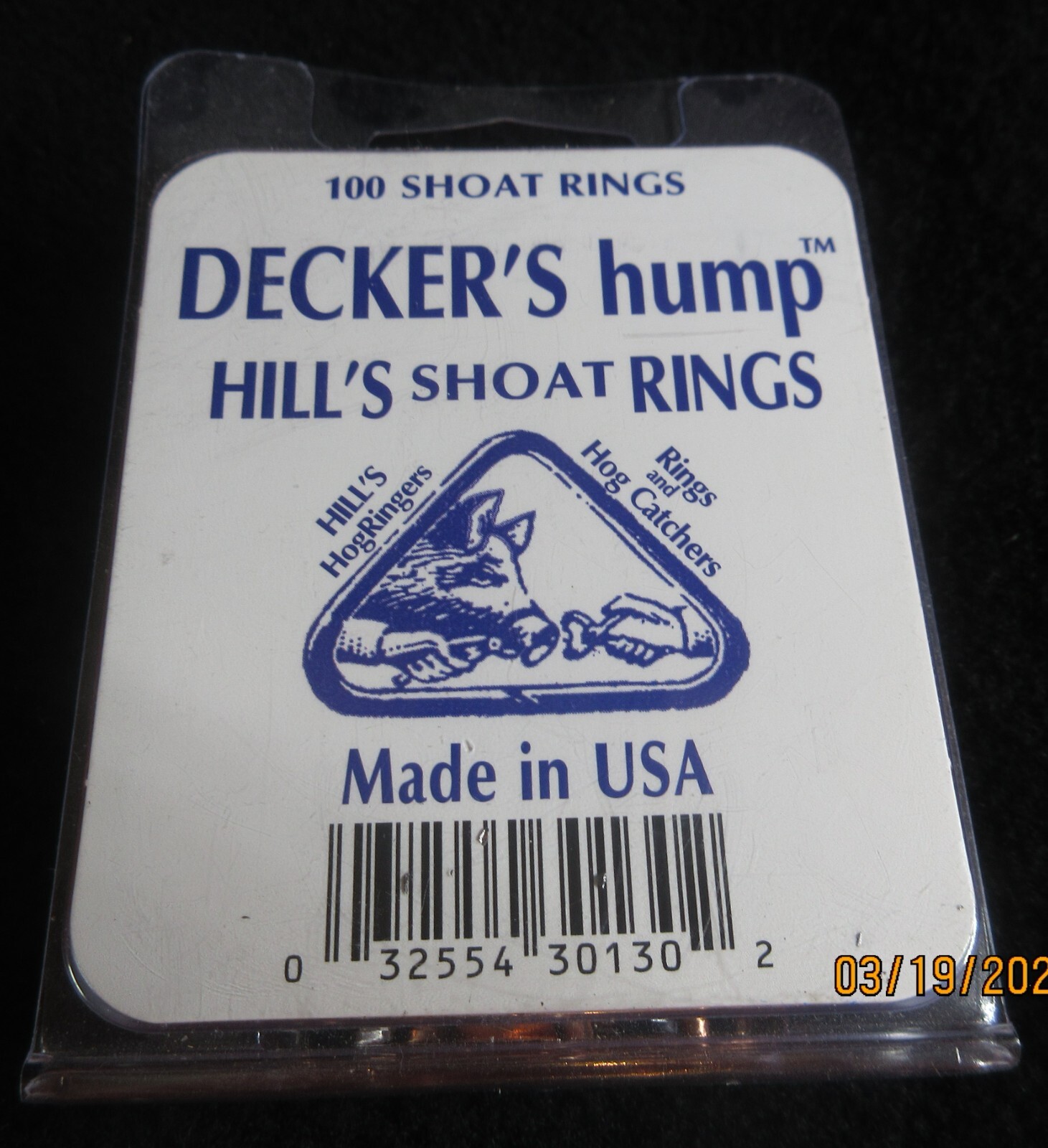 Decker's hump HILL'S SHOAT RINGS 100 shoat rings piglet pig shoat hog boar sow
