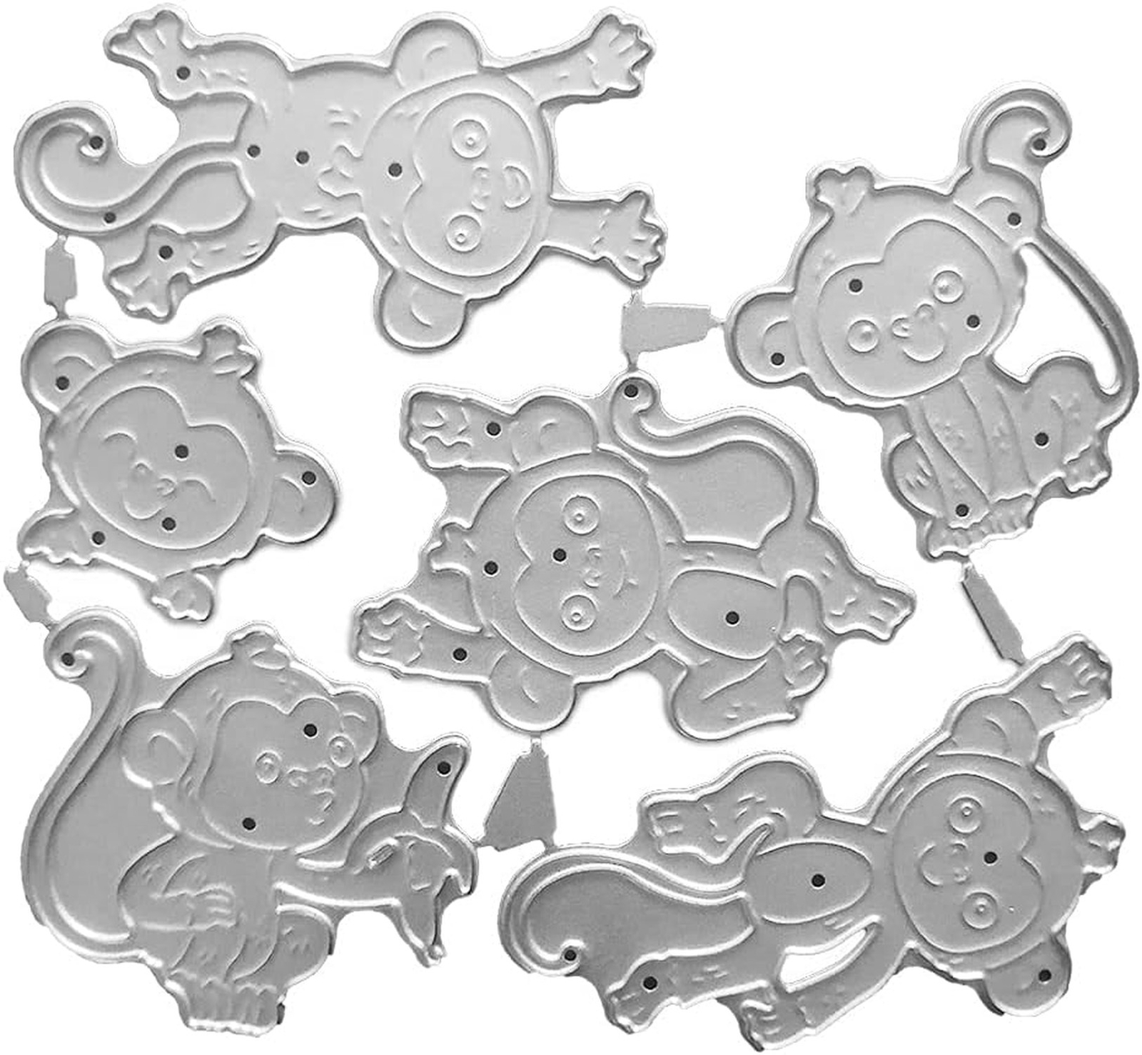 Little Monkey Die Cut for Card Making, Monkey Metal Cutting Dies Congratulati...