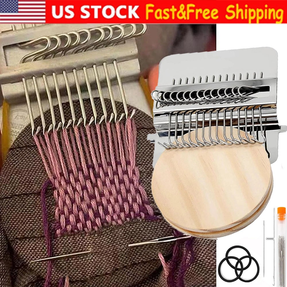 Loom Knitting Kit, Patch Kit Weaving Loom, Mini Portable Patch Darning Loom KiJQ