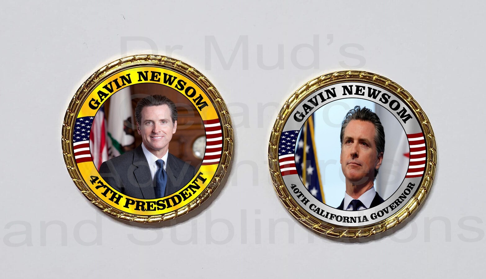 Cool GAVIN NEWSOM 40th California Governor 47th President of US novelty coin