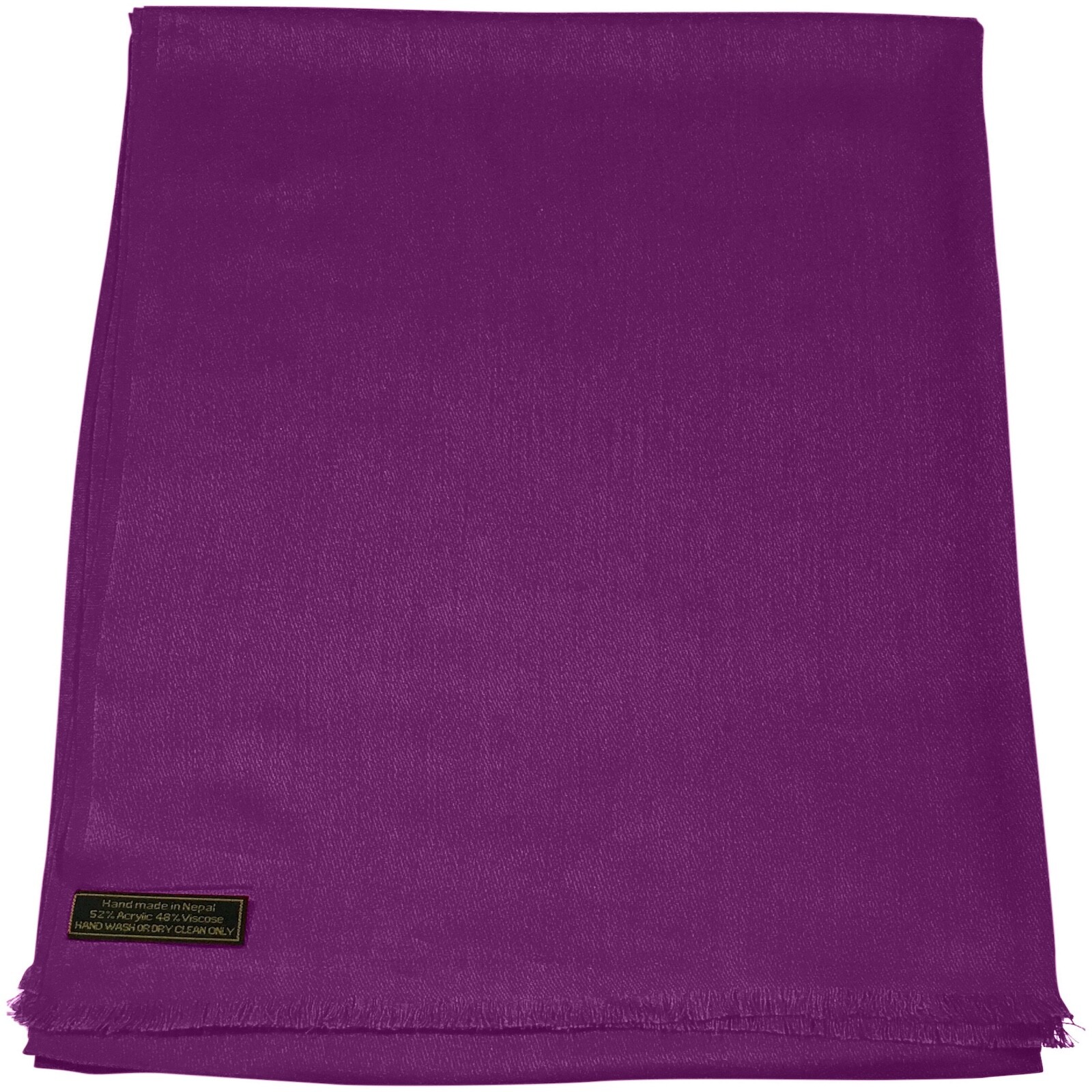 Purple Solid Color Nepalese Fringe Shawl Scarf Stole Pashmina CJ Apparel **NEW**
