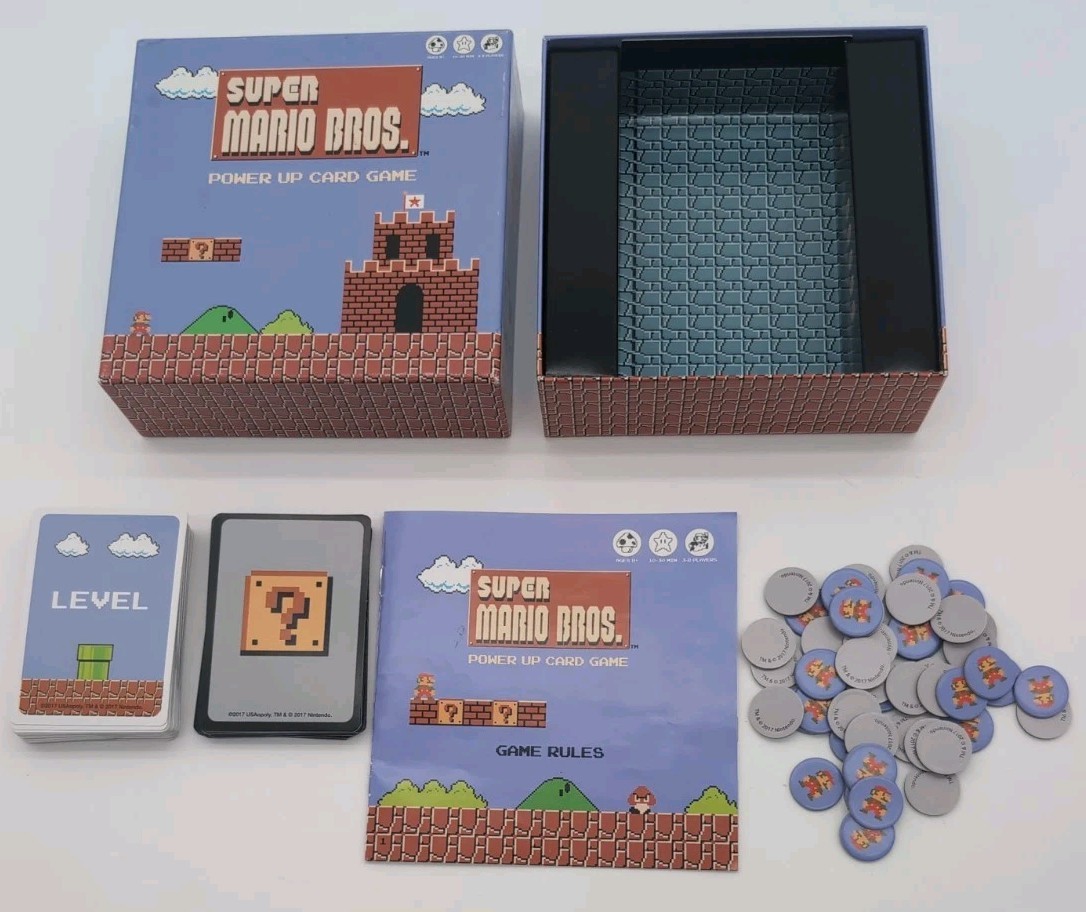 Super Mario Brothers Power Up Card Game Nintendo NES Bros./  Complete