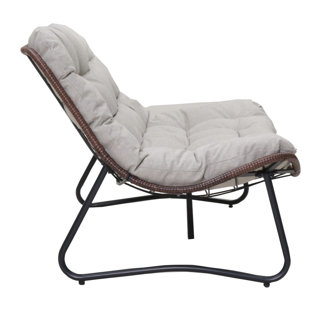 Sofa with Luxury Thick Cushion All Weather Outdoor Glider Bench