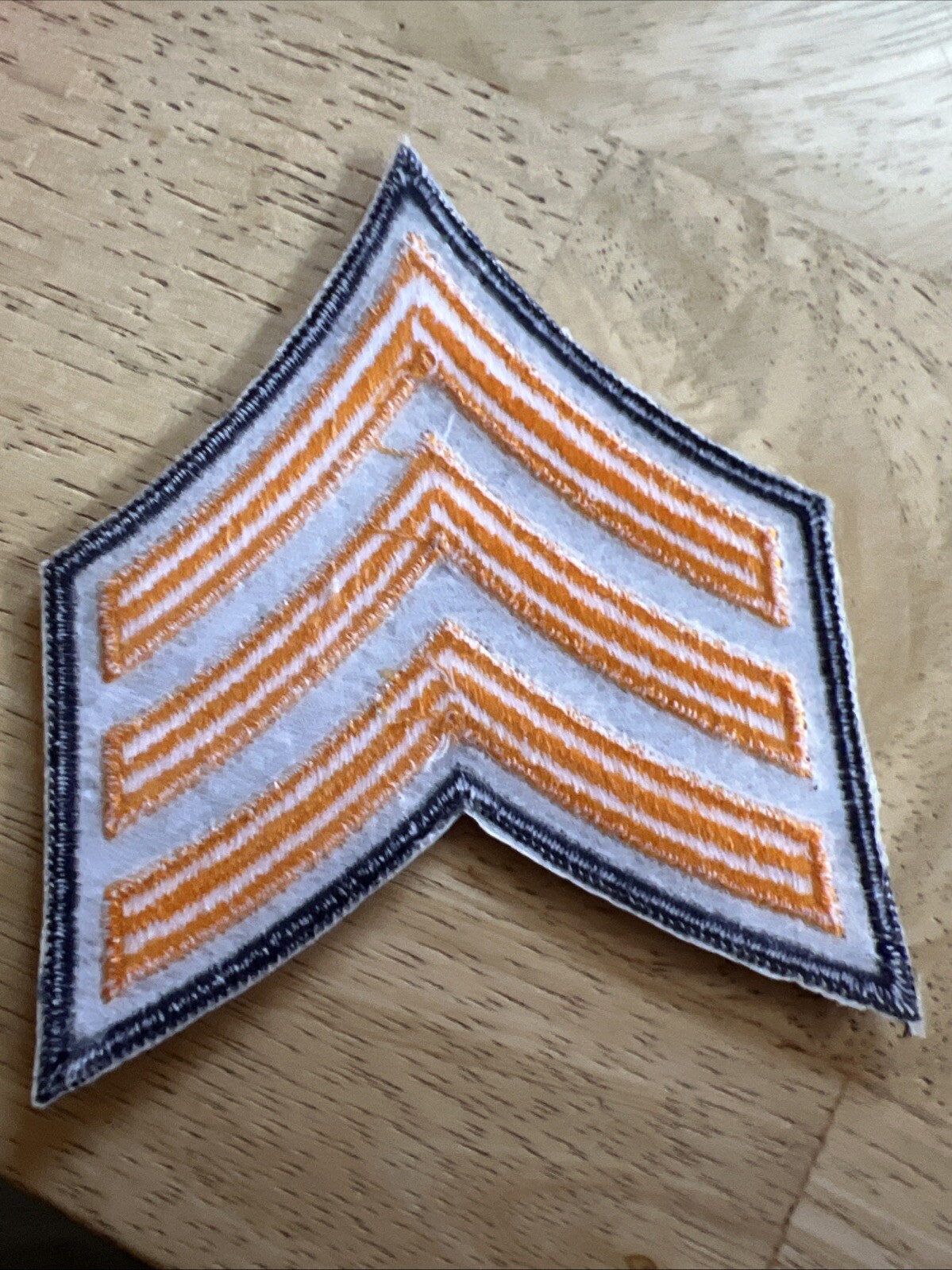 Sergeant Rank Chevron Patch 3”x3.5”. NEW