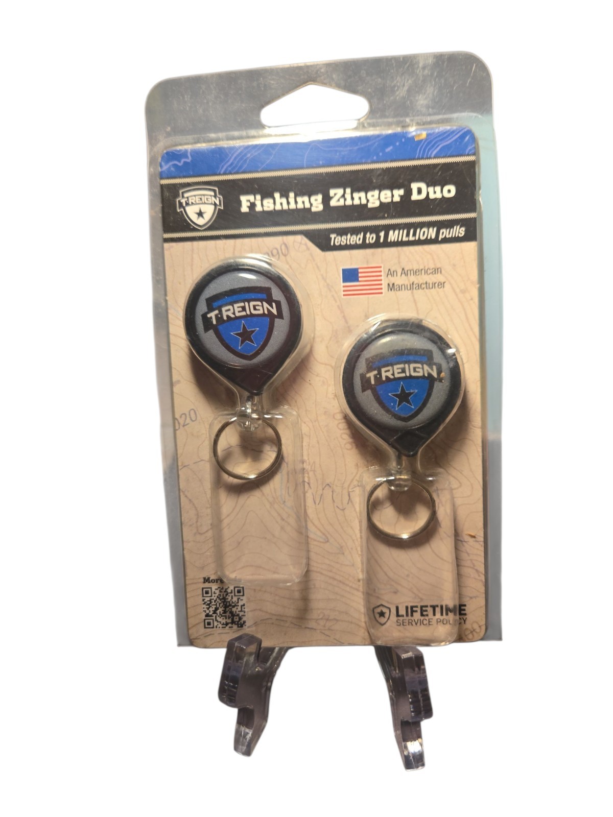 ​T-REIGN Zinger Duo Clip & Pin Retractable Outdoor Fishing Tool Gear Leash
